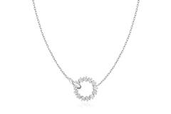  Miss Twinkle - Link necklaces - Silver / Rhodium plated - Zirconia - 46-50 cm
